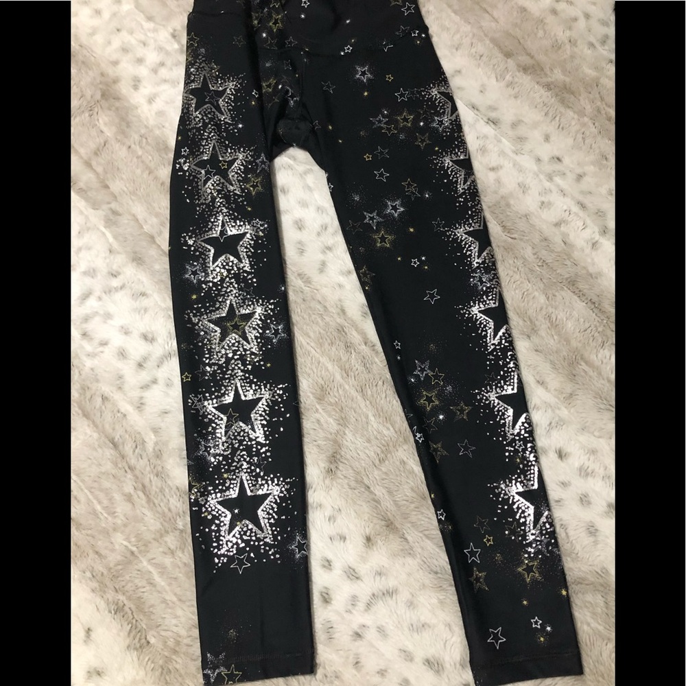 Victoria’s Secret Black sparkly star pattern leggings